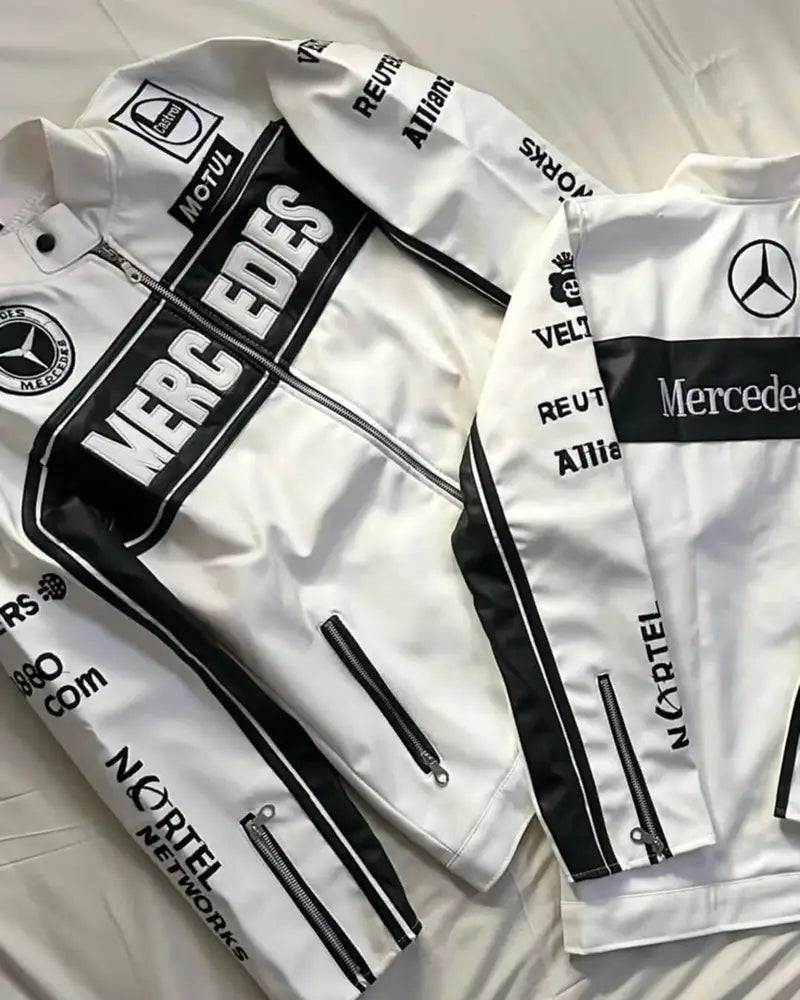 MERCEDES LEATHER JACKET - BOLD RACING- INSPIRED STYLE