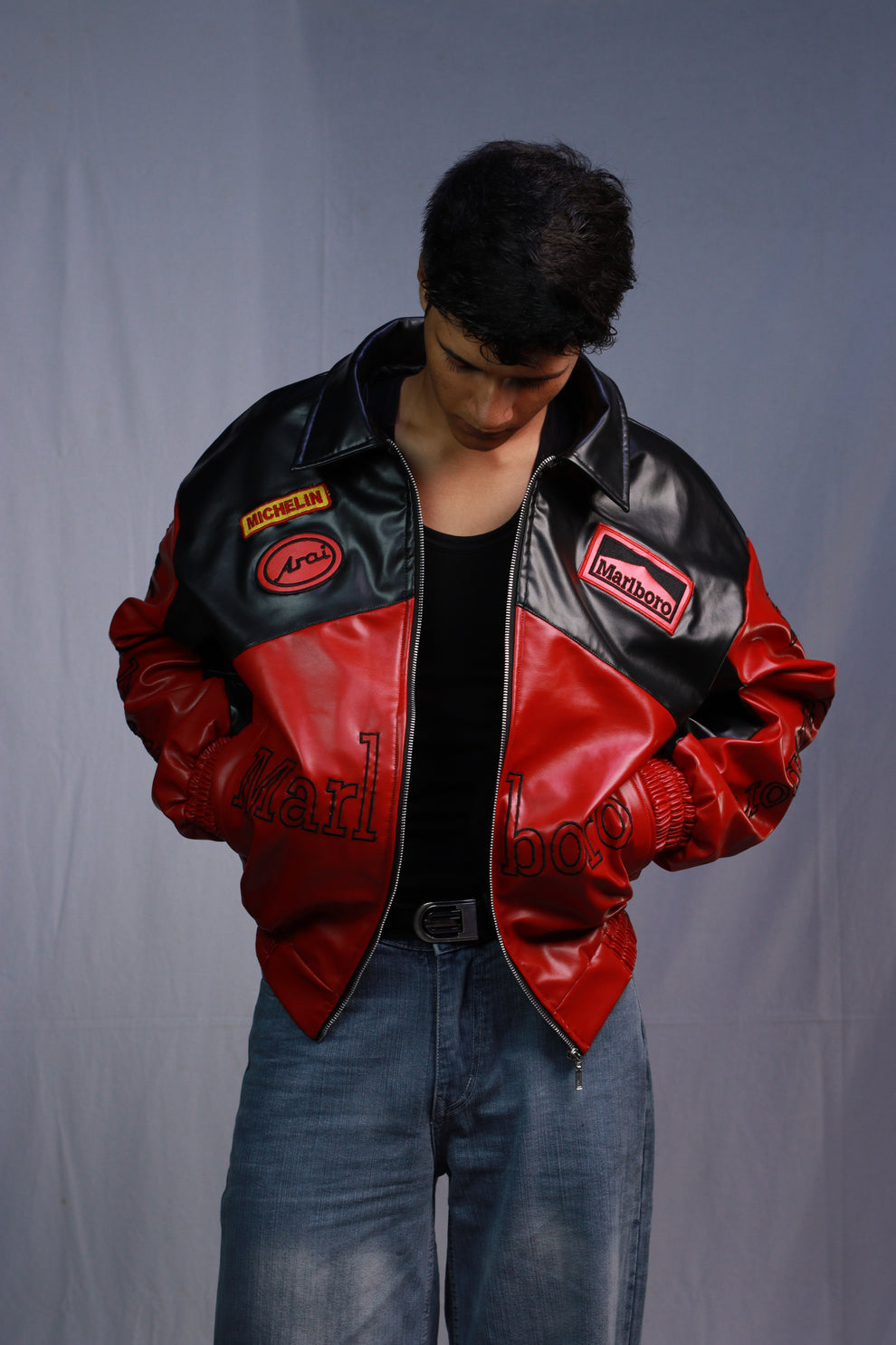 F1 LEATHER UNISEX RACING JACKET - PREMIUM URBAN STREETWEAR UNWEAR.IN