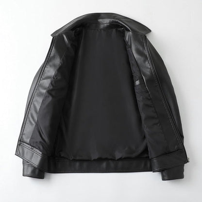 UNWEAR.IN PREMIUM BLACK BOXY LEATHER JACKET - THE ULTIMATE STREETWEAR ESSENTIAL