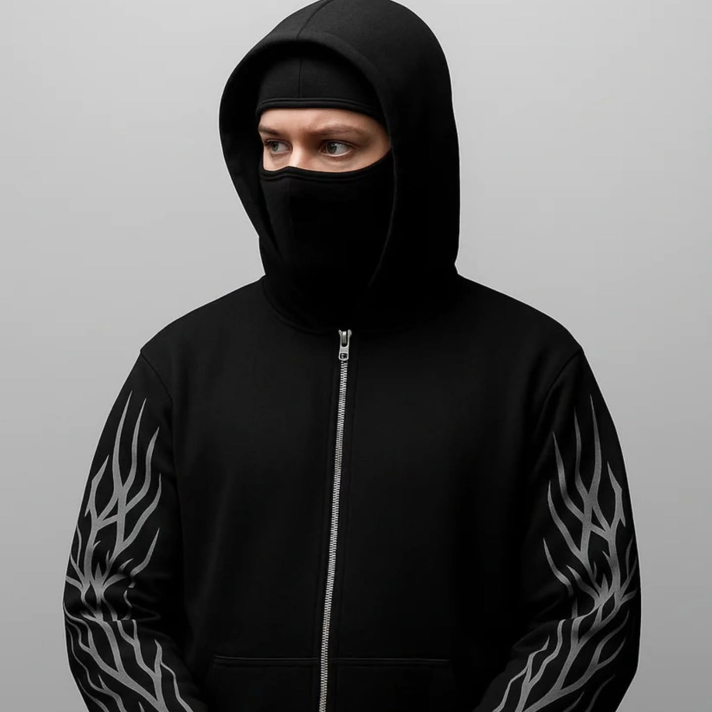 SOLO LEVELING INSPIRED JIN WOO BALACLAVA MASK WITH ZIPPER