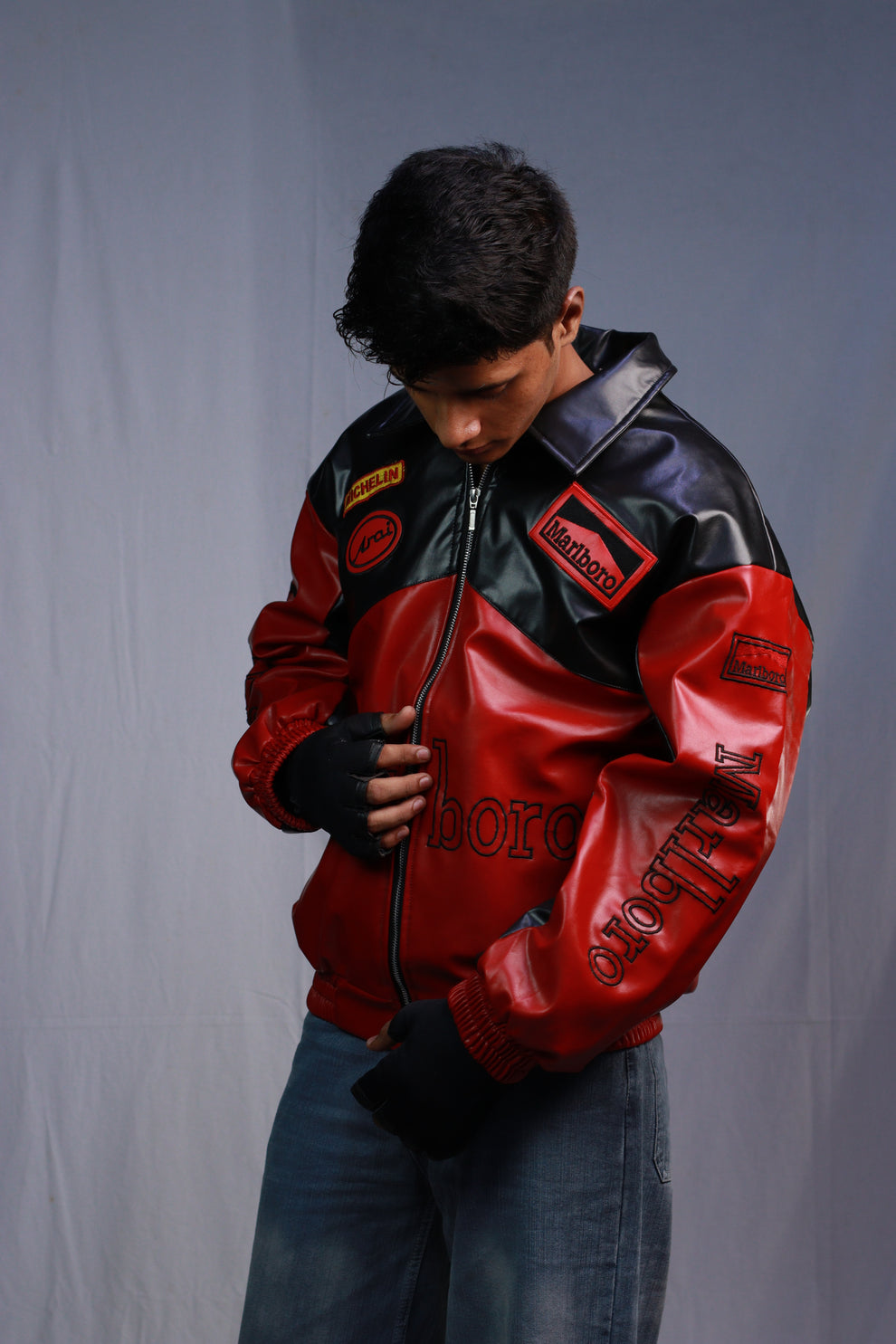 F1 LEATHER UNISEX RACING JACKET - PREMIUM URBAN STREETWEAR UNWEAR.IN