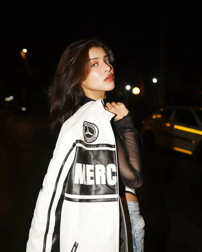 MERCEDES LEATHER JACKET - BOLD RACING- INSPIRED STYLE