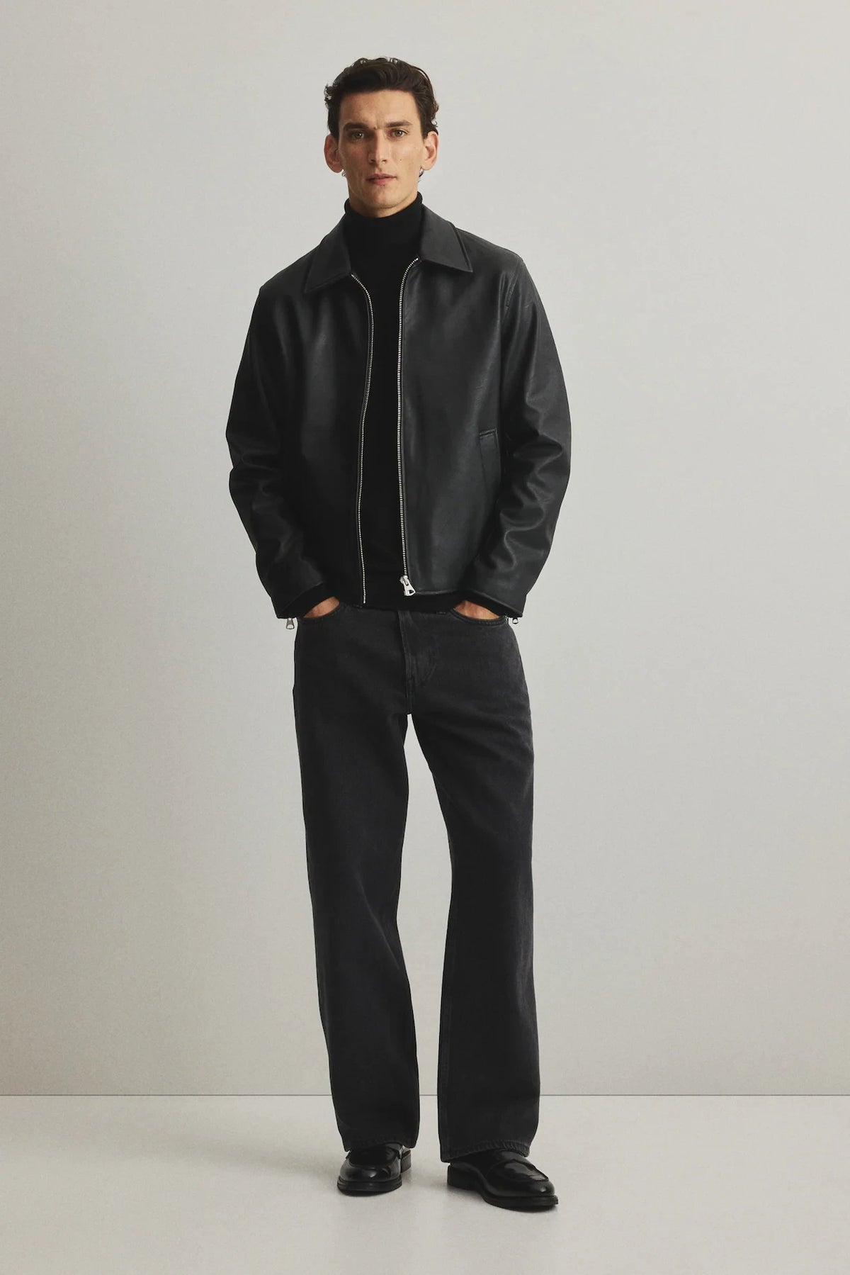 PREMIUM BLACK BOXY LEATHER JACKET - THE ULTIMATE STREETWEAR ESSENTIAL