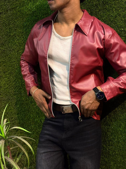 BROWN LEATHER JACKET